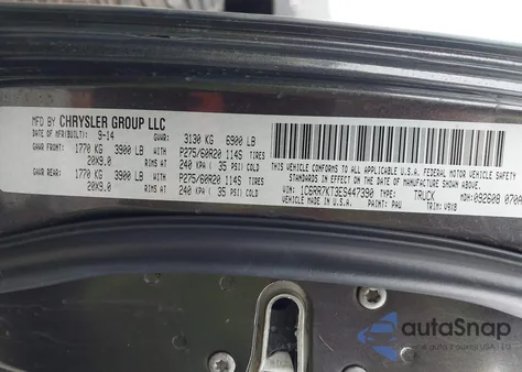 2014 Ram 1500 Express from USA, damaged, VIN 1C6RR7KT3ES447390